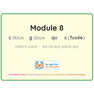 Module 8 - Booklet/Livret – ICRIF Phonics Program/Programme phonétique JSLEF